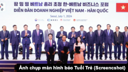 Thủ tướng Việt Nam Phạm Minh Chính tham dự Diễn đàn Doanh nghiệp Việt Nam-Hàn Quốc ở Seoul hôm 1/7 năm 2024