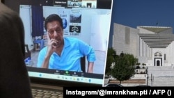 عمران خان نے ویڈیو لنک کے ذریعے سپریم کورٹ میں نیب ترامیم کیس پر دلائل دیے۔ فائل فوٹو